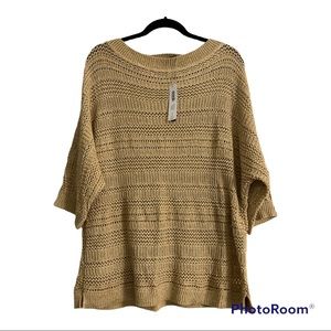 Sweater Top for Women Travelers by Chico’s Size 3. New with tag.  3/4 slv top.